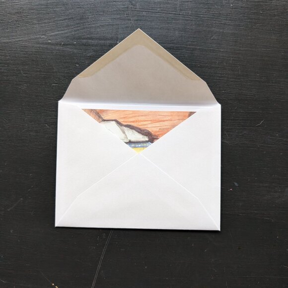 Spooky Season is Upon Us - Set of 5 Watercolor Print Cards and Envelope Seals - Picture 7 of 8